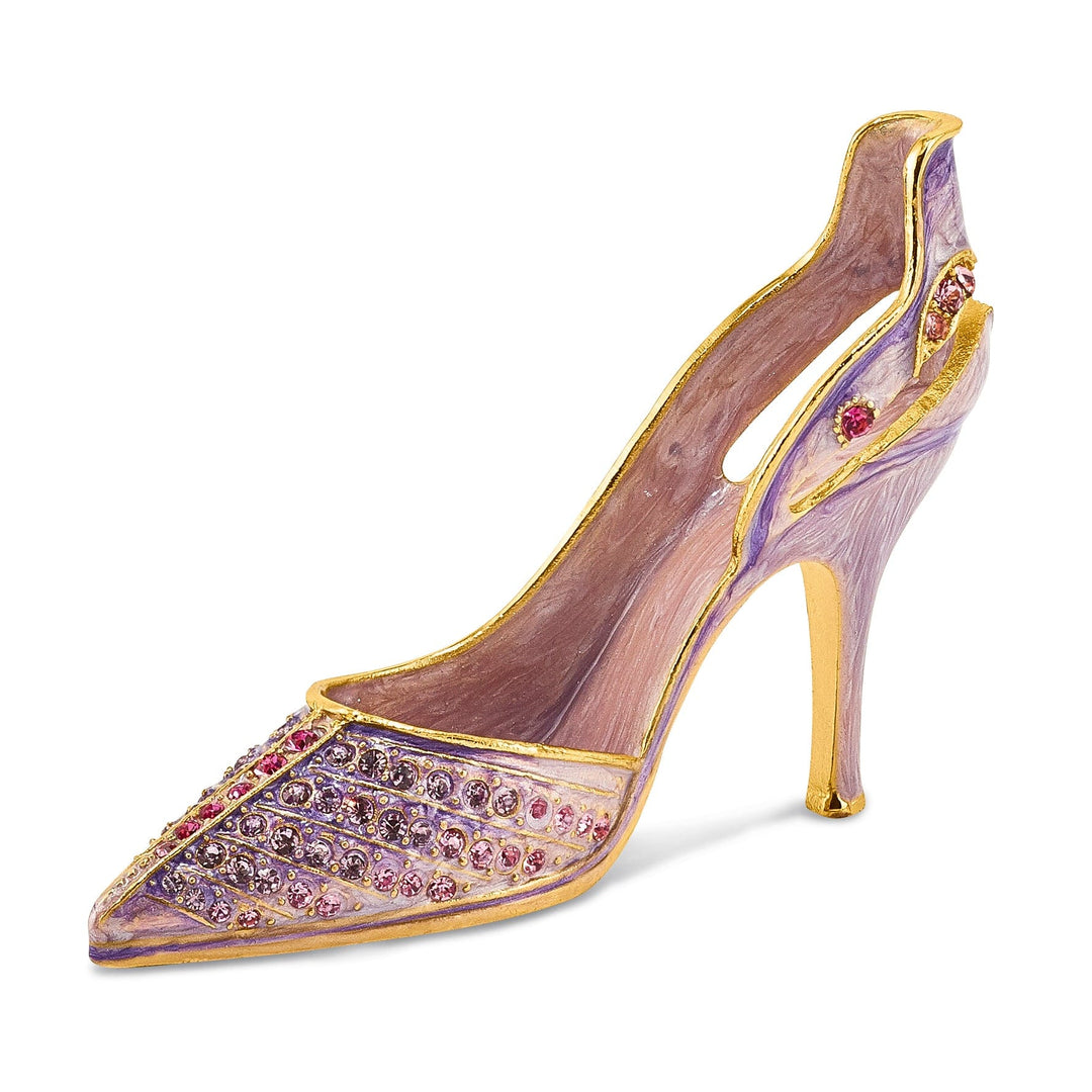 Bejeweled Lavender High Heel Card Holder