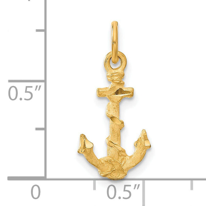 14k Yellow Gold Anchor Charm