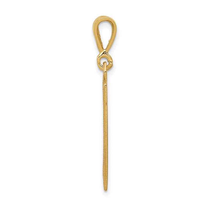 Solid 14k Yellow Gold Polished Caduceus Pendant