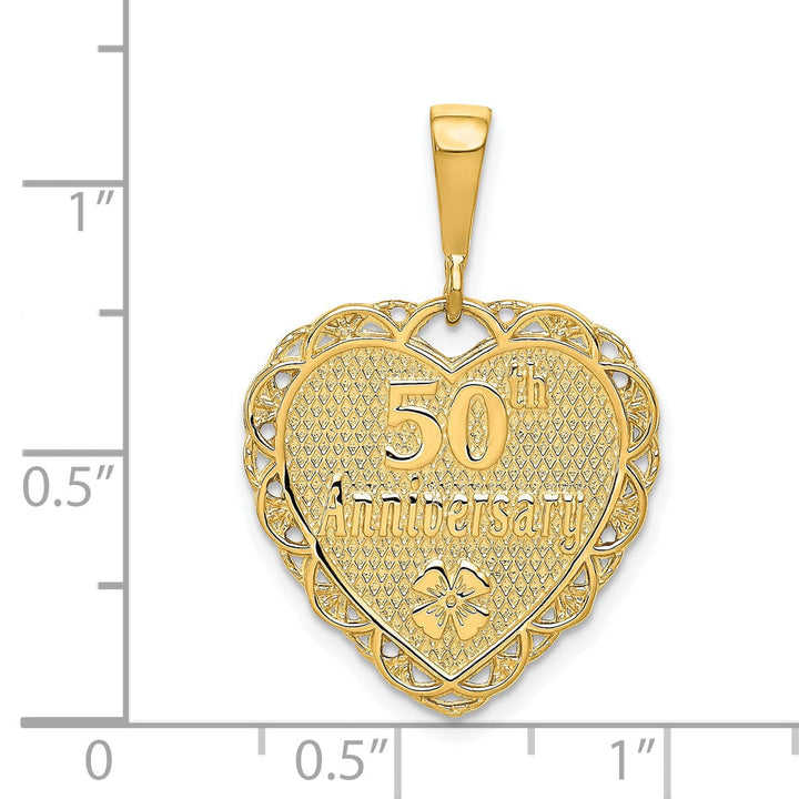 14k Yellow Gold 50th Anniversary Charm
