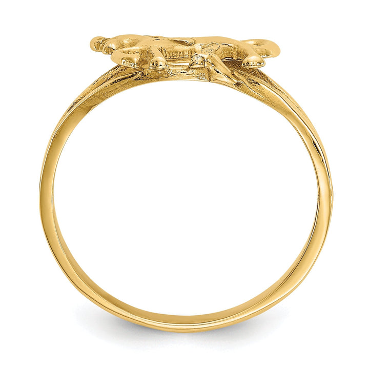 14k Yellow Gold Polished Horse Children's Ring