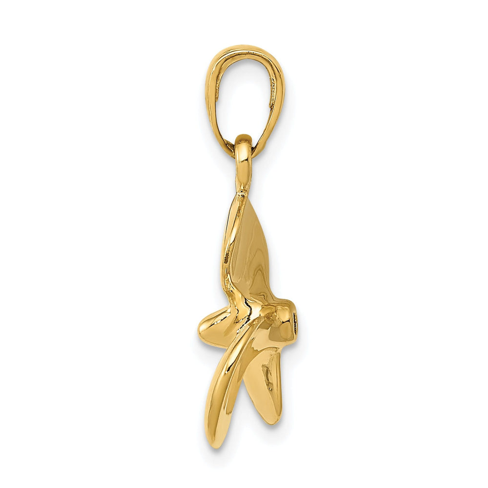 14k Yellow Gold Polished 3-D Propeller Pendant
