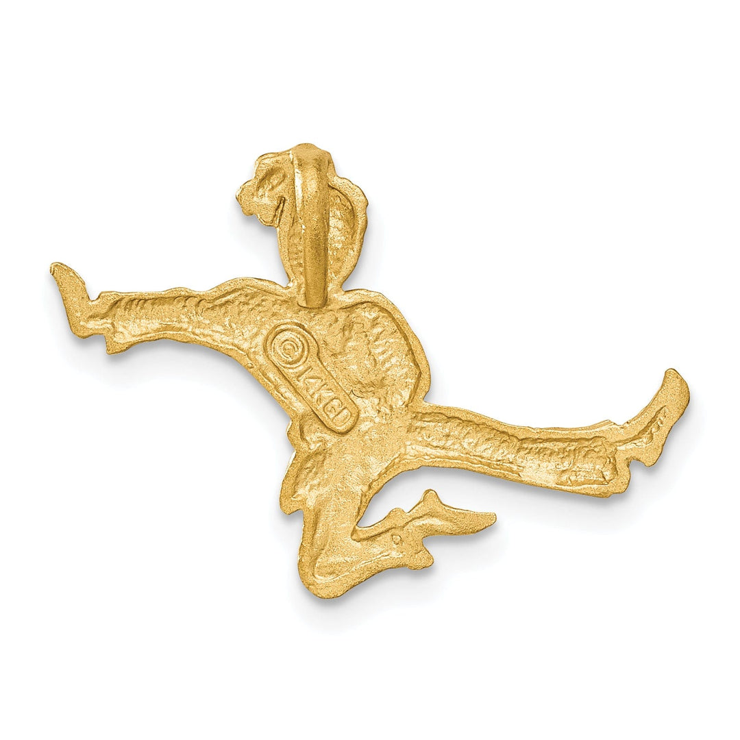Solid 14k Yellow Gold Karate Female Pendant