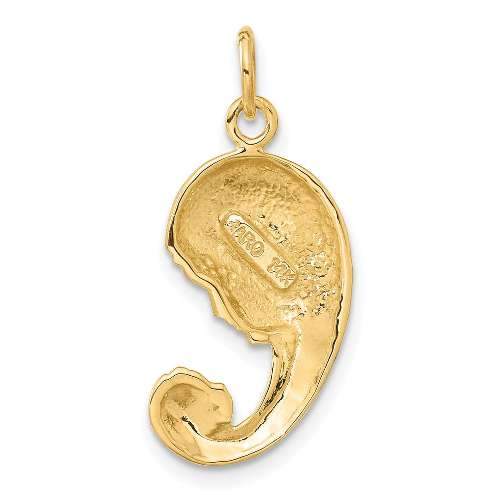 Solid 14k Yellow Gold Mother and Baby Pendant