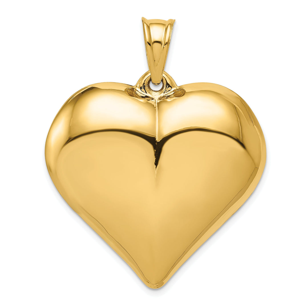 14k Yellow Gold Puffed Heart Pendant