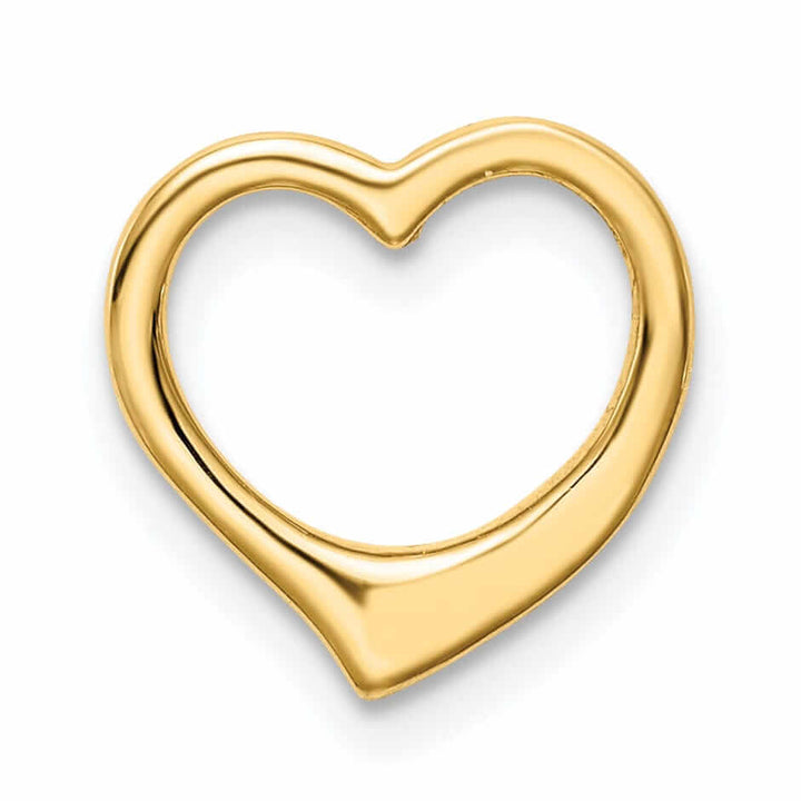 14 Yellow Gold 3-D Floating Heart Slide Pendant