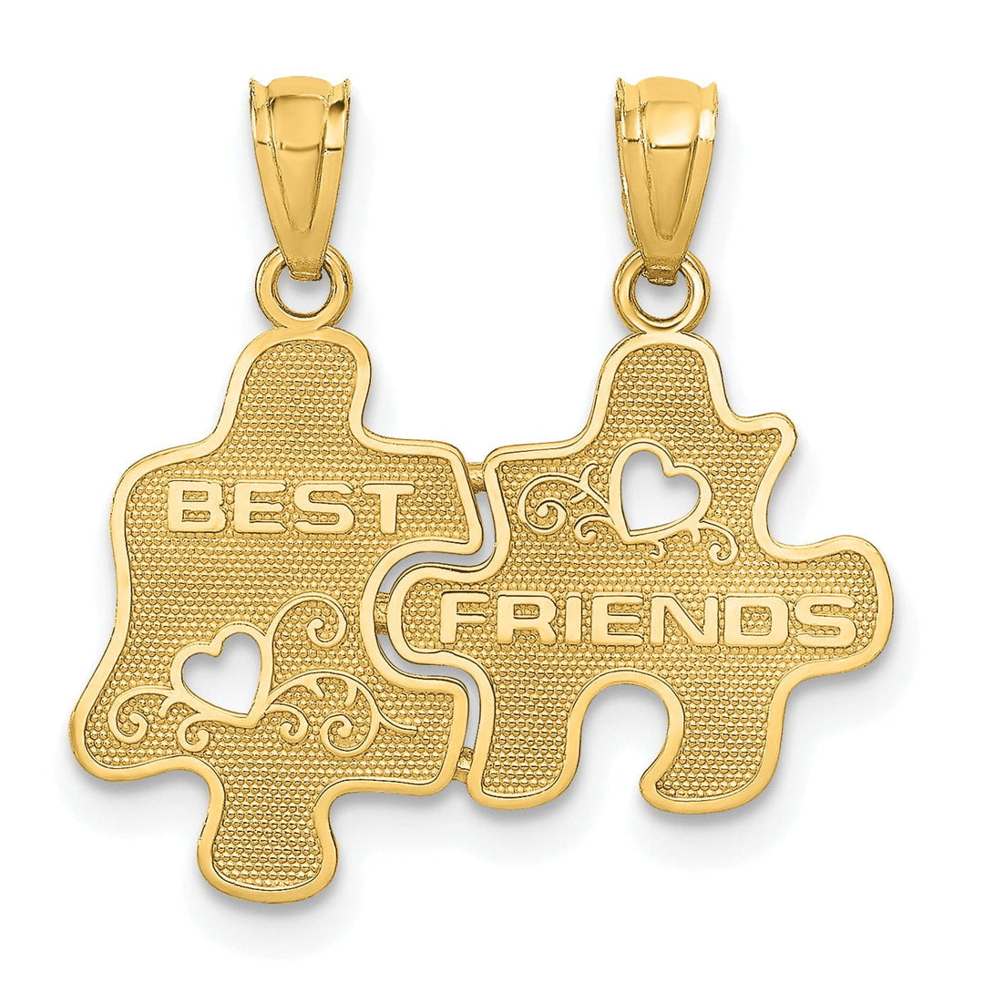 14k Yellow Gold Best Friends Puzzle Pendant