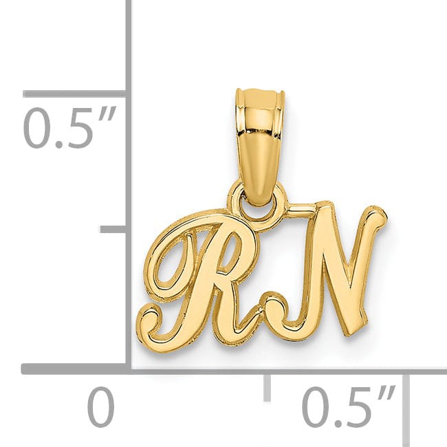 14k Yellow Gold Polished Finish R.N Registered Charm