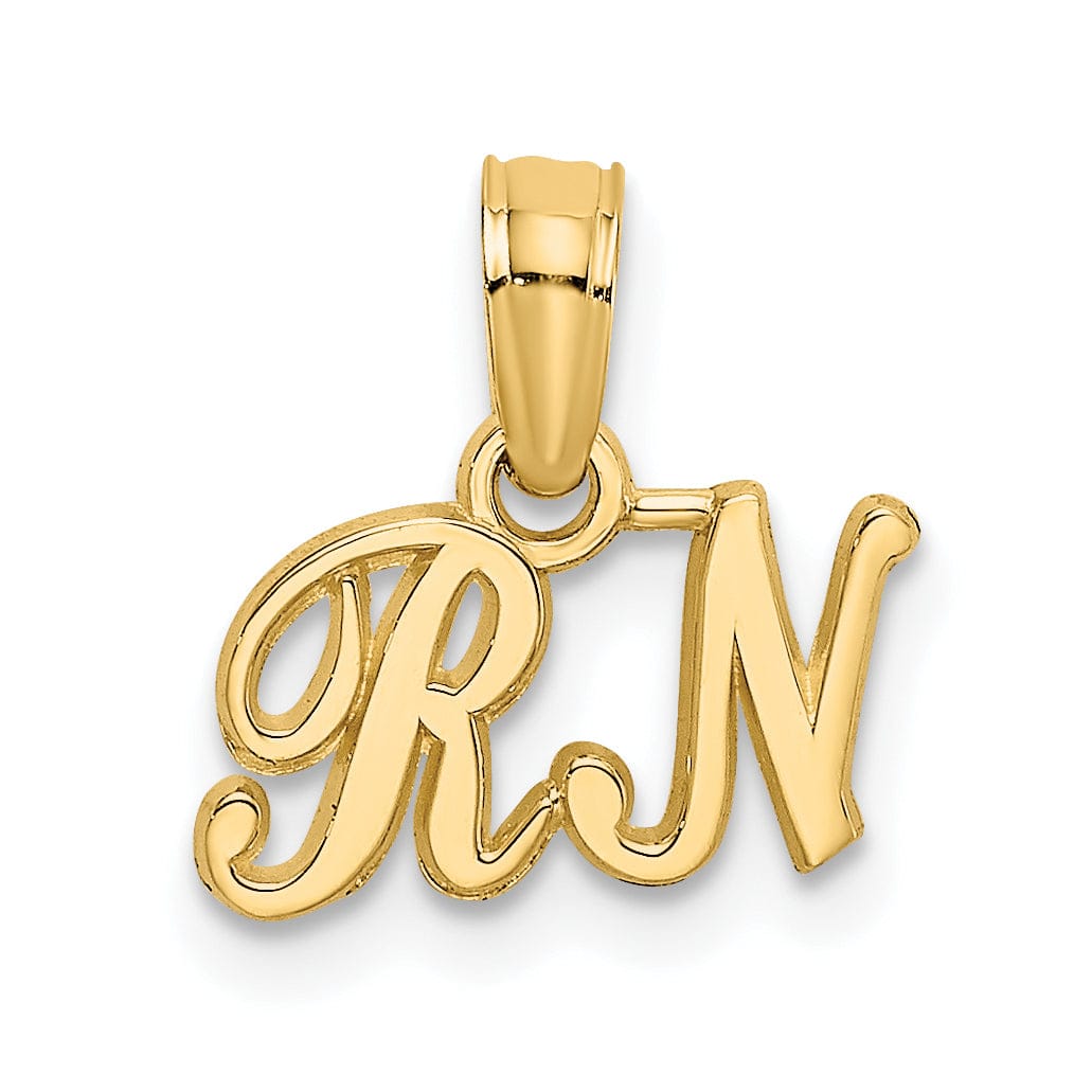 14k Yellow Gold Polished Finish R.N Registered Charm