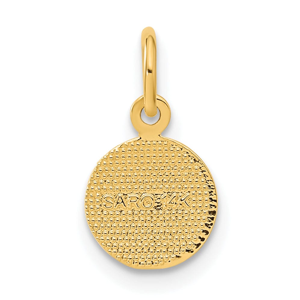 14k Yellow Gold Raphael Angel Medal Pendant