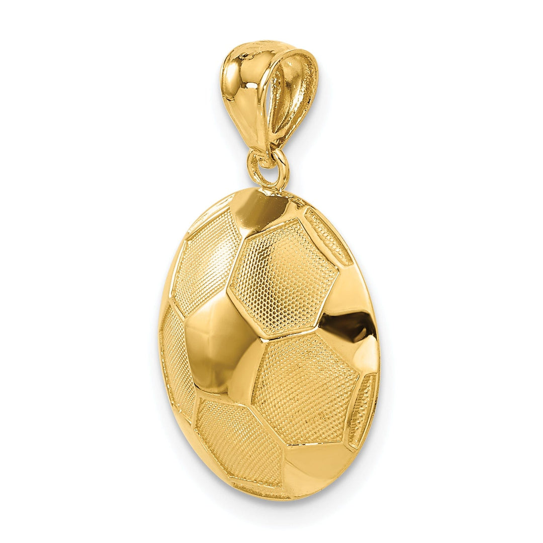 14k Yellow Gold Soccer Ball Charm Pendant