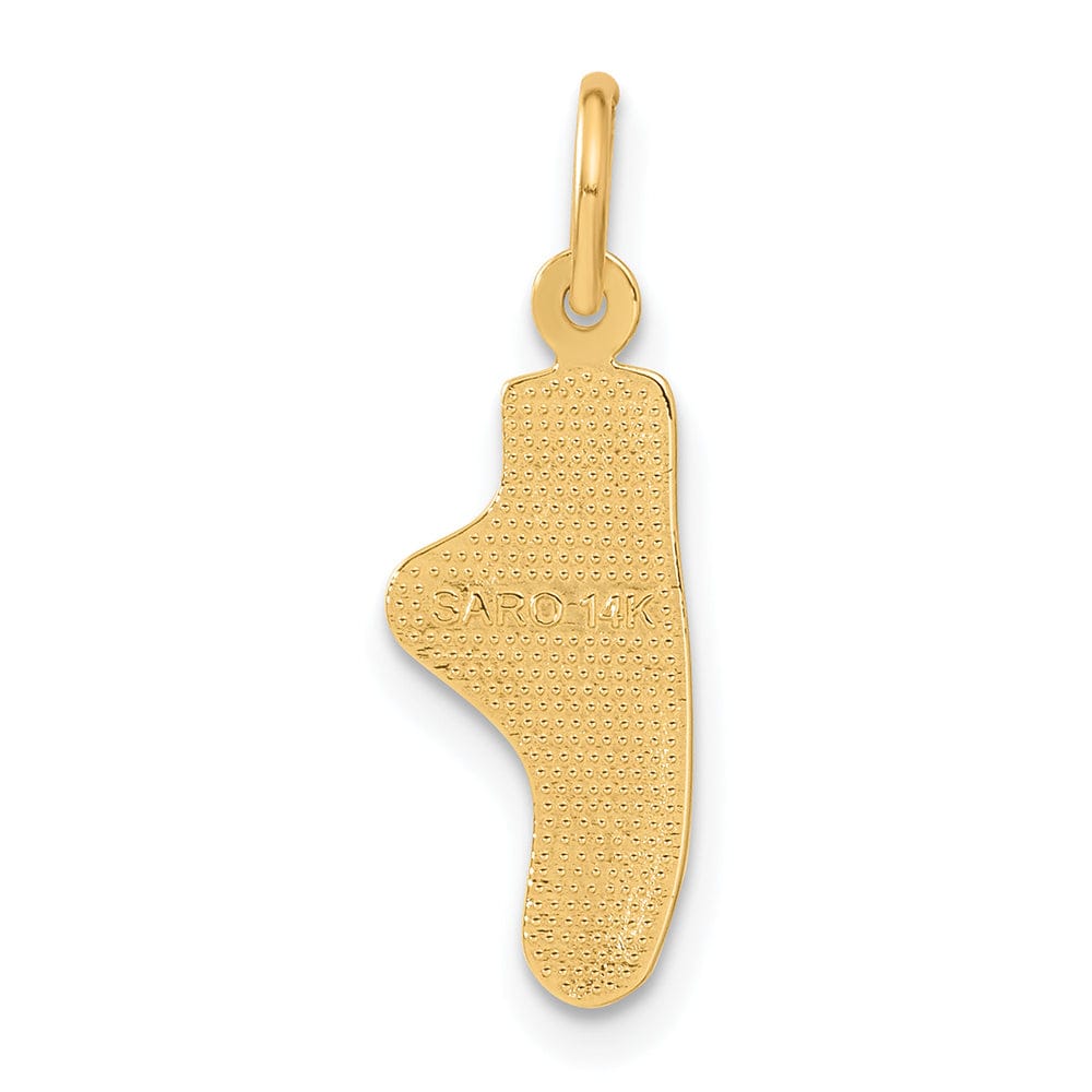 Solid 14k Yellow Gold Ballet Slipper Pendant
