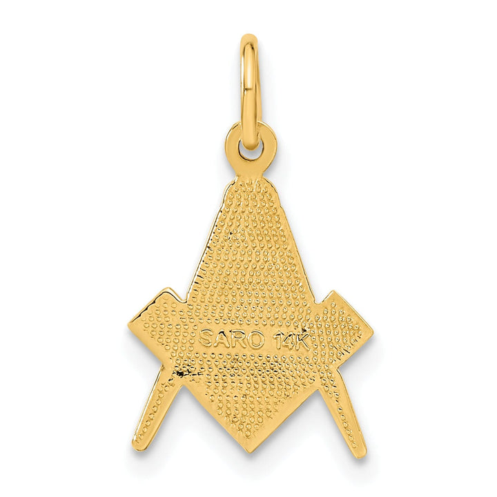 14k Yellow Gold Polished Finish Masonic Pendant