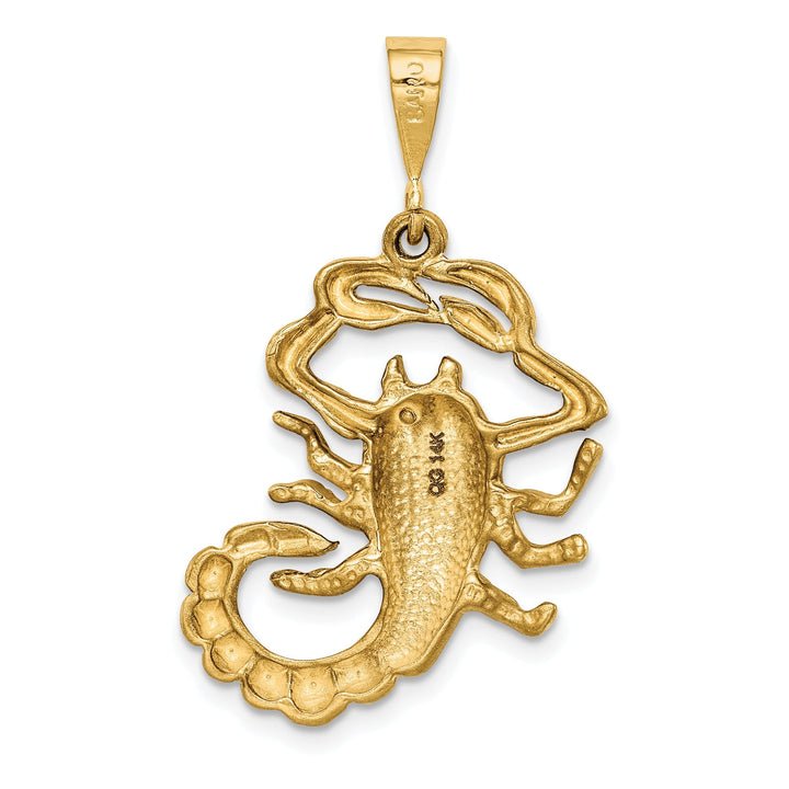 14k Yellow Gold Scorpio Zodiac Charm Pendant