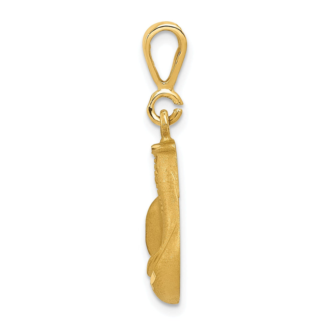 Solid 14k Yellow Gold Boxing Glove Pendant