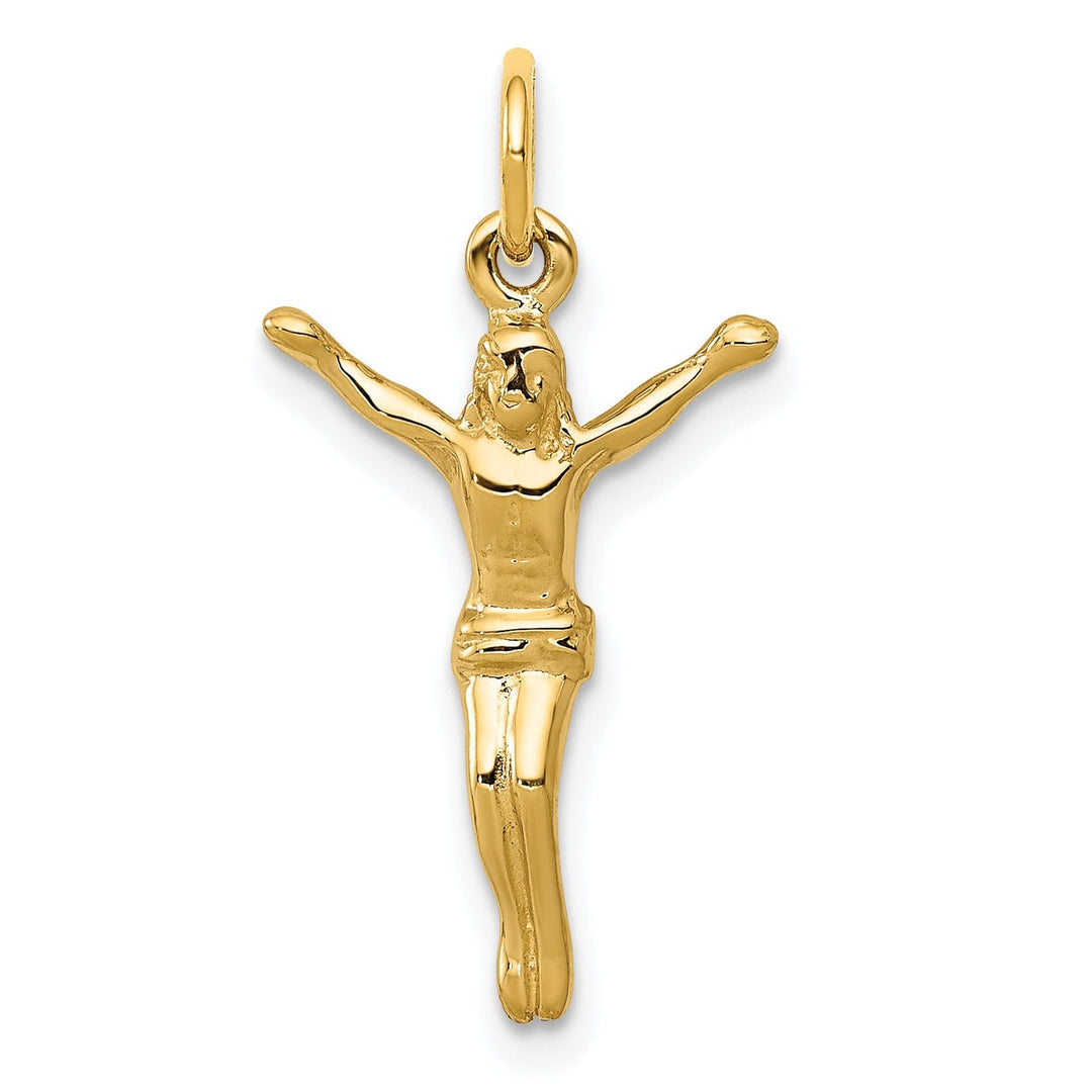 14k Yellow Gold Crucifix Charm