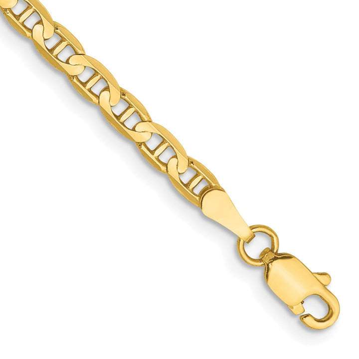 14k Yellow Gold 3.00mm Concave Anchor Chain
