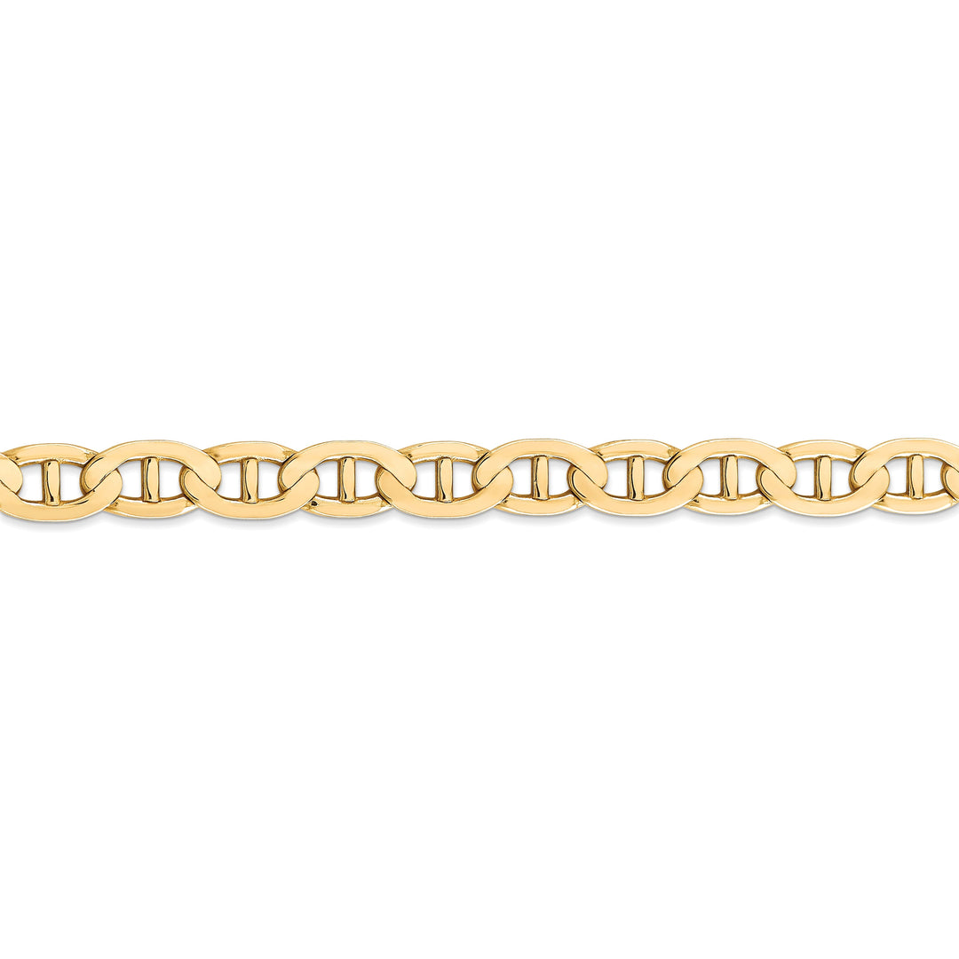 14k Yellow Gold 7.00mm Concave Anchor Chain