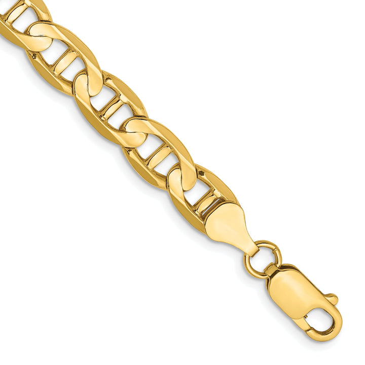 14k Yellow Gold 7.00mm Concave Anchor Chain