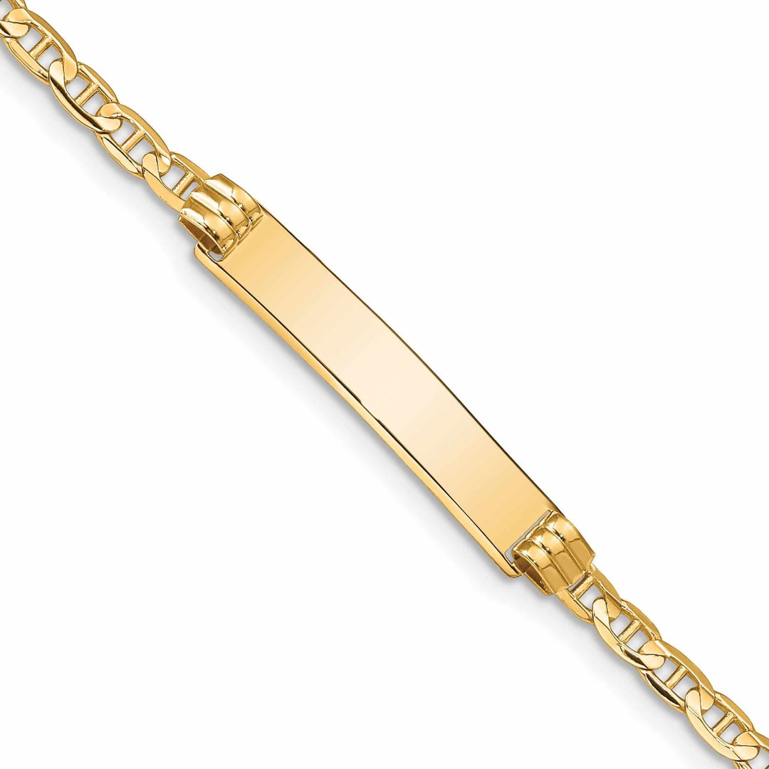 14k Gold Anchor ID Bracelet