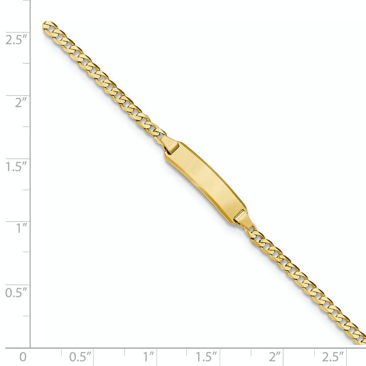 14K Yellow Gold Baby ID Curb Link Bracelet