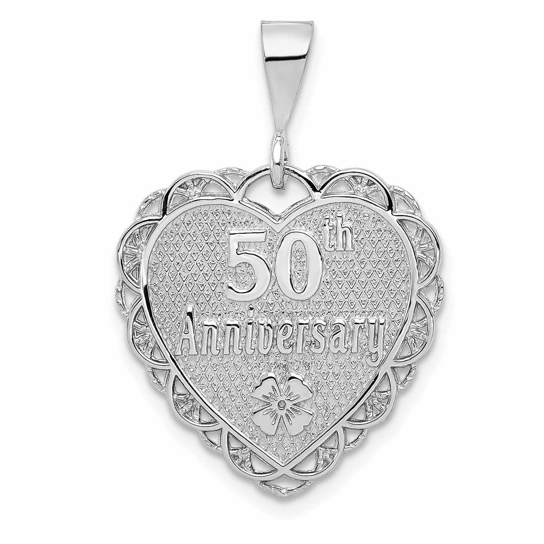 14 White Gold Reversible 50th Anniversary Charm