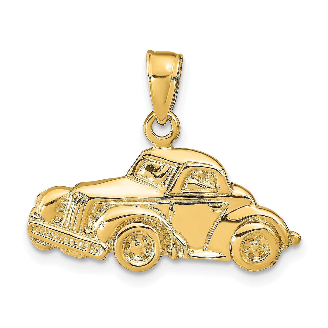 14k Yellow Gold Classic Antique Car Pendant