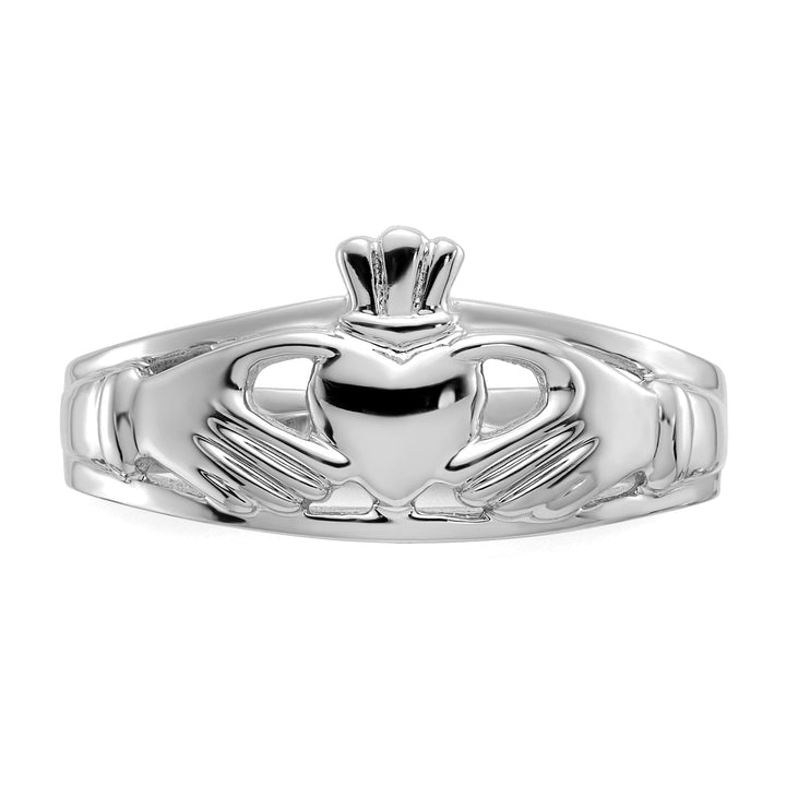 Claddagh ladies 14t white gold ring