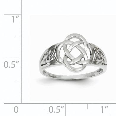 Celtic knot ladies 14kt white gold ring