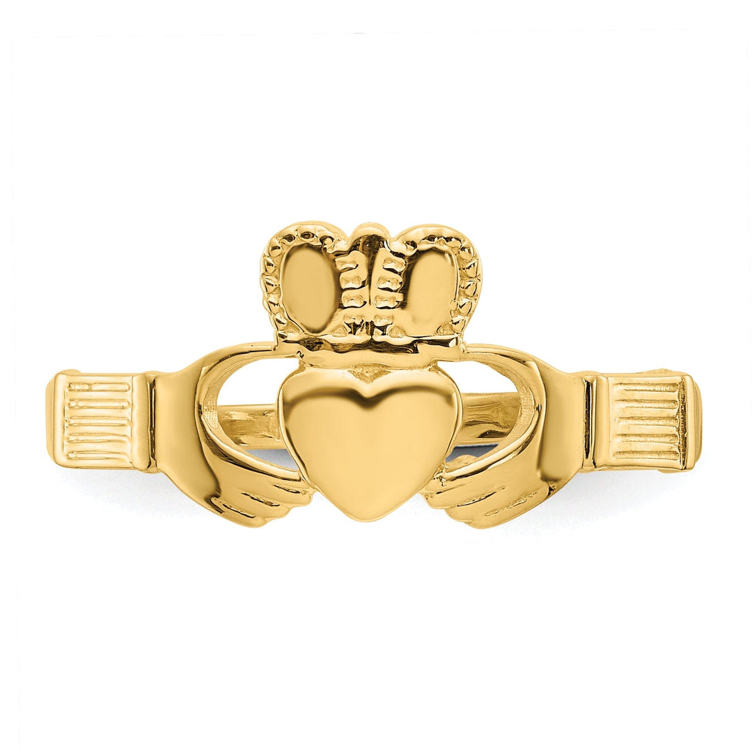 ladies 14kt yellow gold claddagh ring