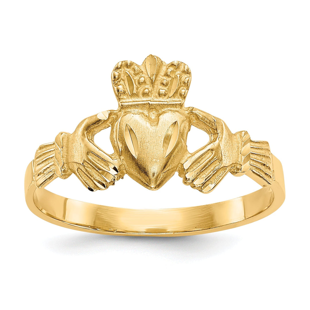 Womens 14kt D.C yellow gold claddagh ring