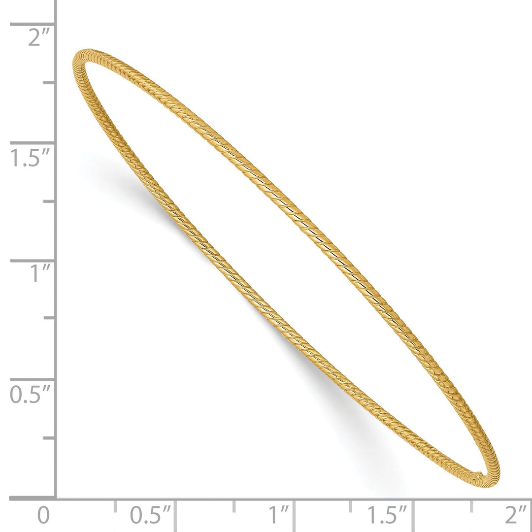14k Yellow Gold Twist Bangle Bracelet