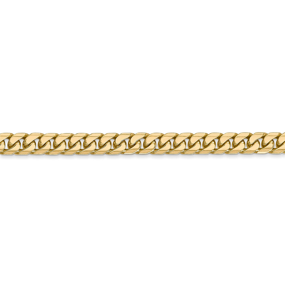 14k Yellow Gold 4.30-mm Domed Curb Link Chain