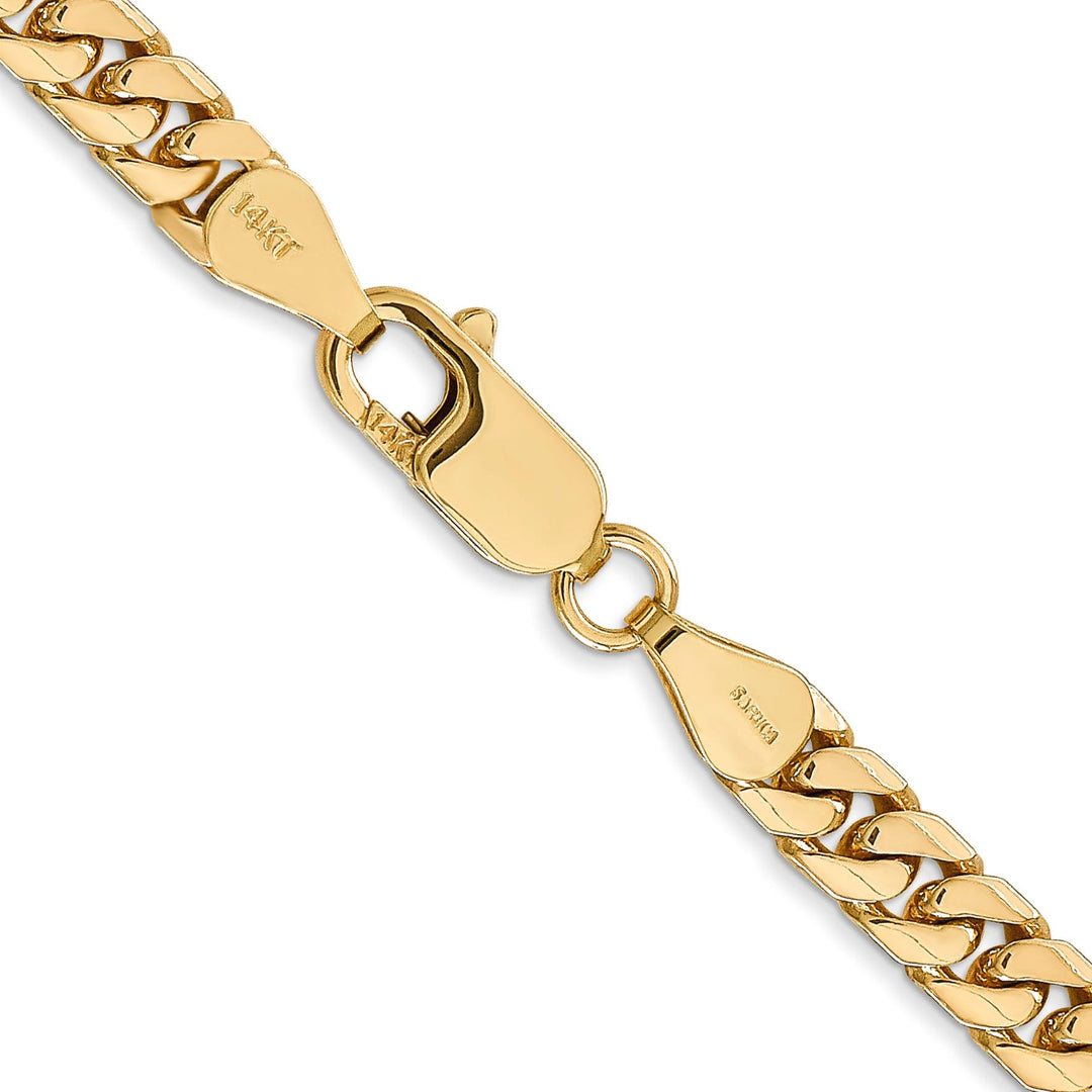 14k Yellow Gold 5.00-mm Domed Curb Link Chain