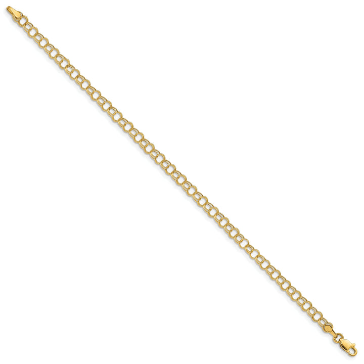 14k Yellow Gold Charm Bracelet, 4-mm, 7-inch, Semi-Solid Link Design