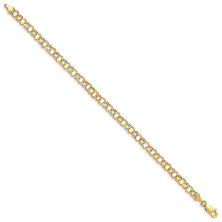 14k Yellow Gold Charm Bracelet, 5-mm, 7-inch, Semi-Solid Link Design