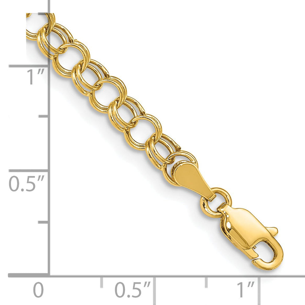 14k Yellow Gold Charm Bracelet, 5-mm, 7-inch, Semi-Solid Link Design