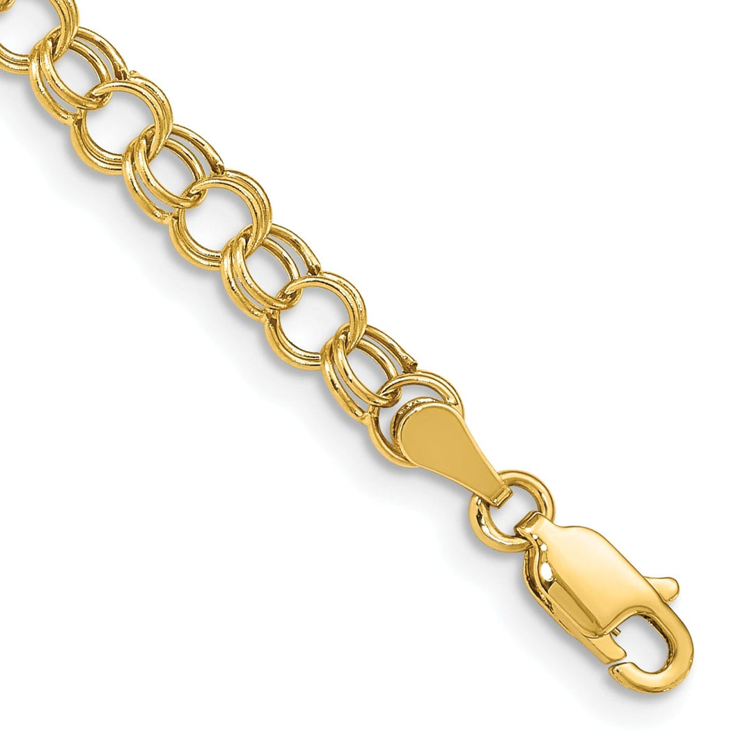 14k Yellow Gold Charm Bracelet, 5-mm, 8-inch, Semi-Solid Link Design