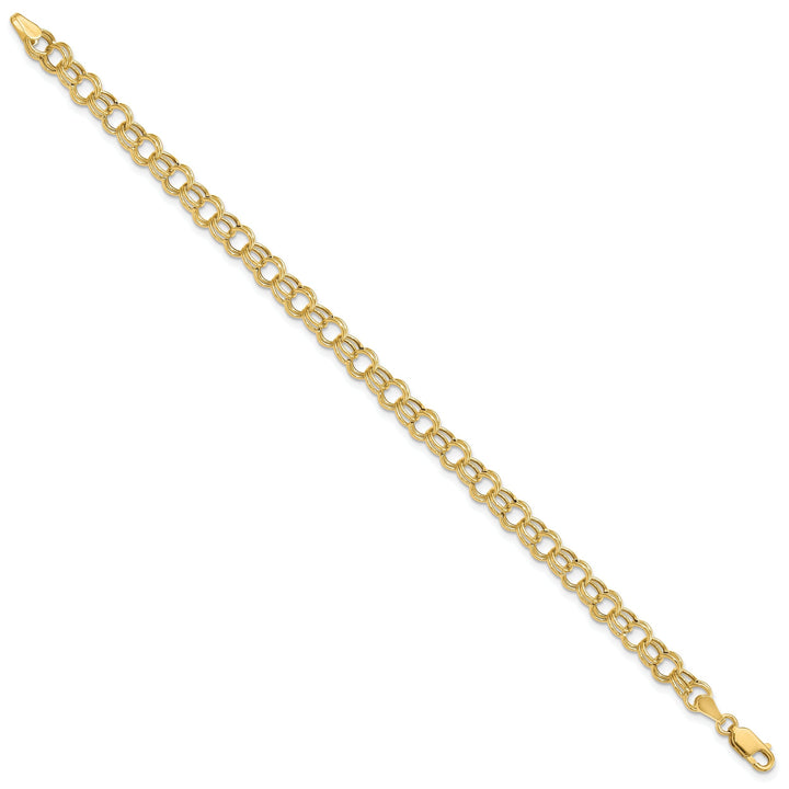 14k Yellow Gold Charm Bracelet - 6mm, 7-inch, Lobster Clasp