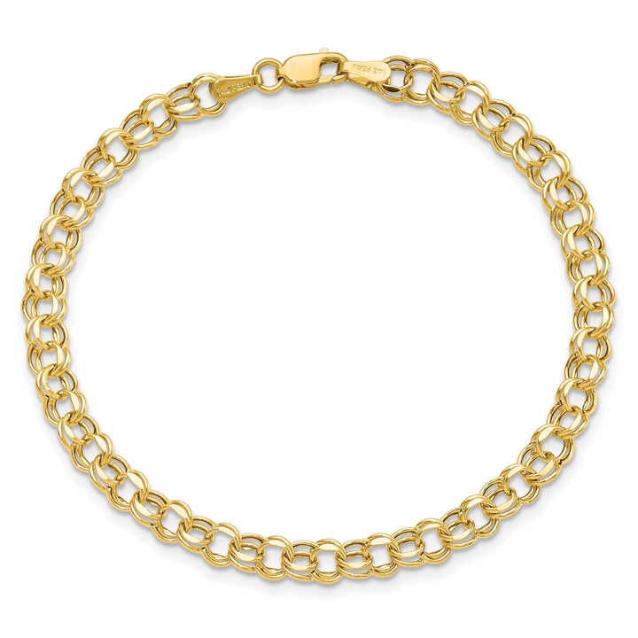 14k Yellow Gold Charm Bracelet, 4.5-mm, 7-inch, Semi-Solid Link Design