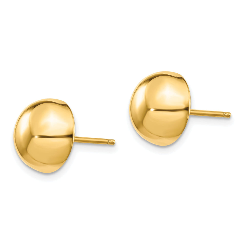 14k Yellow Gold10MM Half Ball Post Earrings