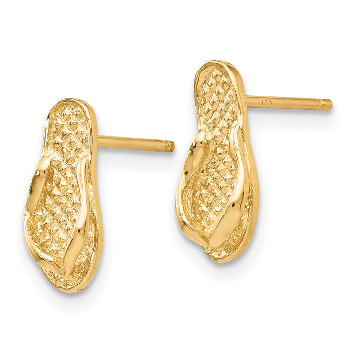 14k Yellow Gold Flip Flop Earrings