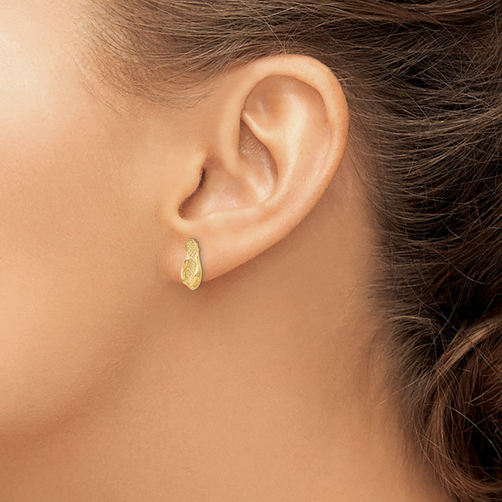 14k Yellow Gold Flip Flop Earrings