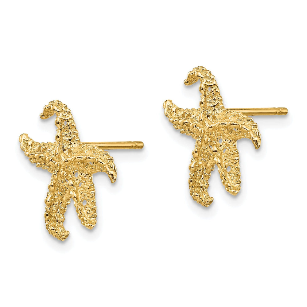 14k Yellow Gold Starfish Earrings