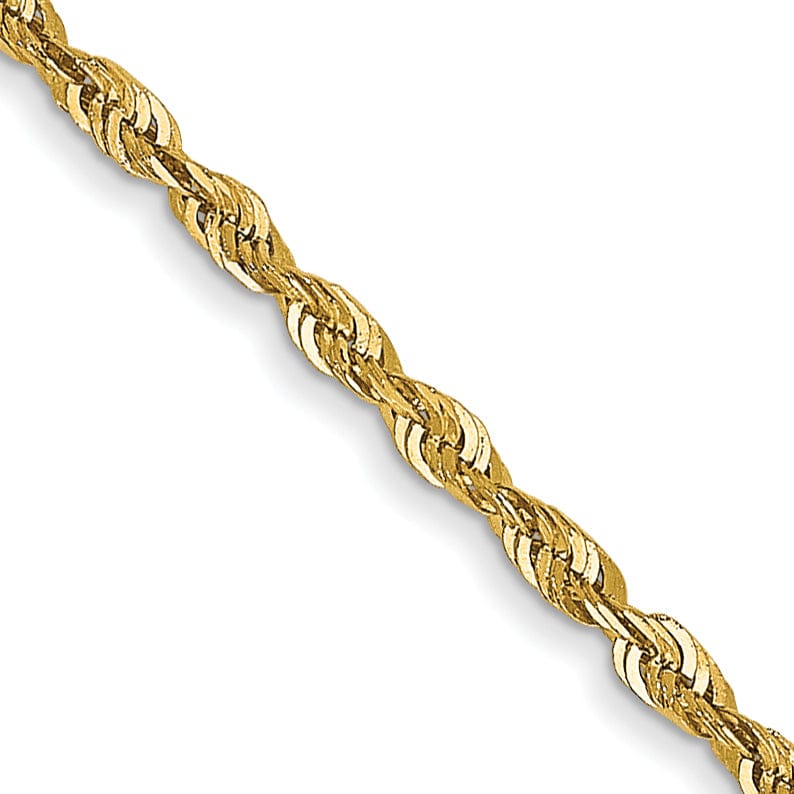 14k Yellow Gold 1.50mm D.C ExtraLight Rope Chain