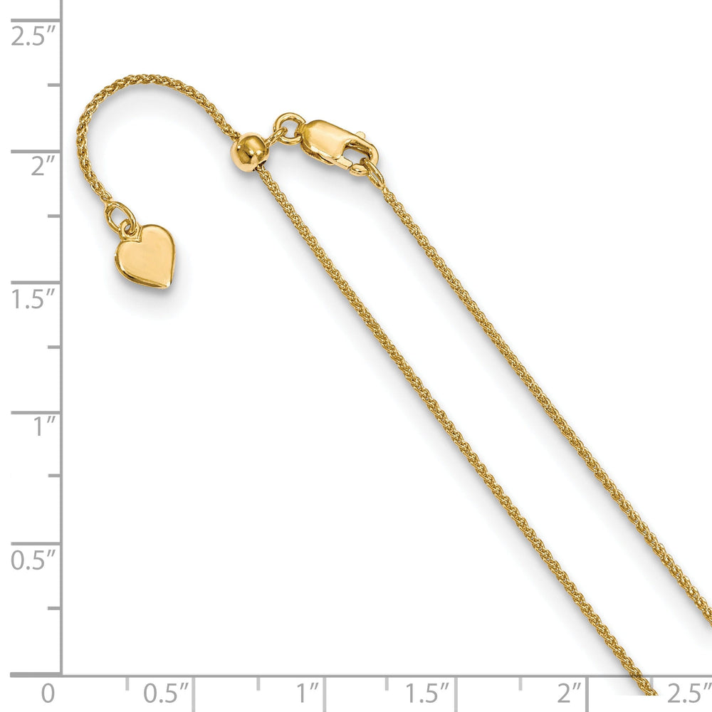 Leslies Silver 1 mm Gold Adjustable Spiga Chain