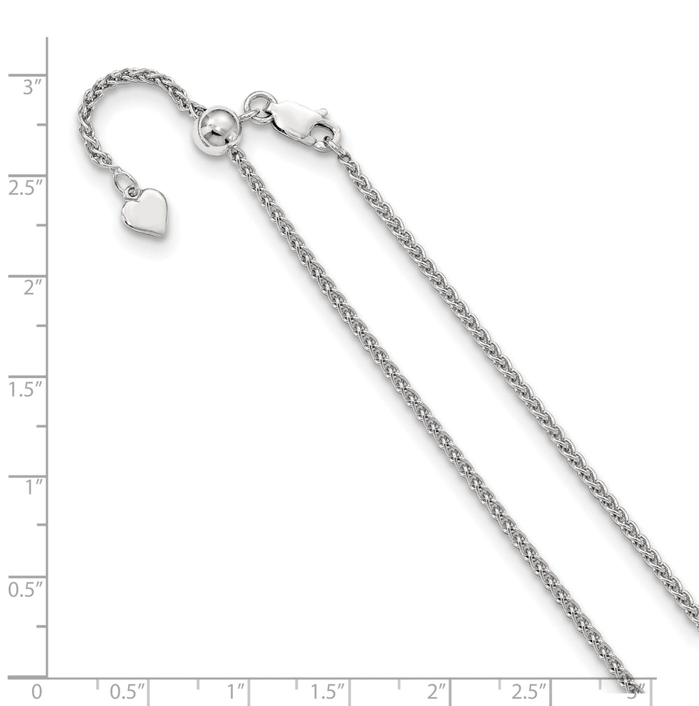 Sterling Silver 1.9 mm Adjustable Spiga Chain