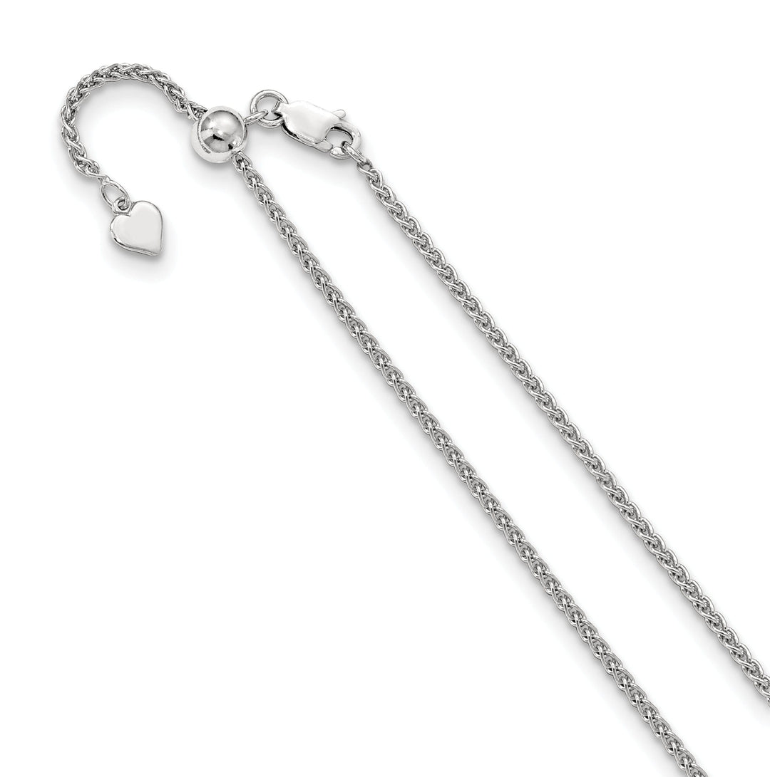 Sterling Silver 1.9 mm Adjustable Spiga Chain