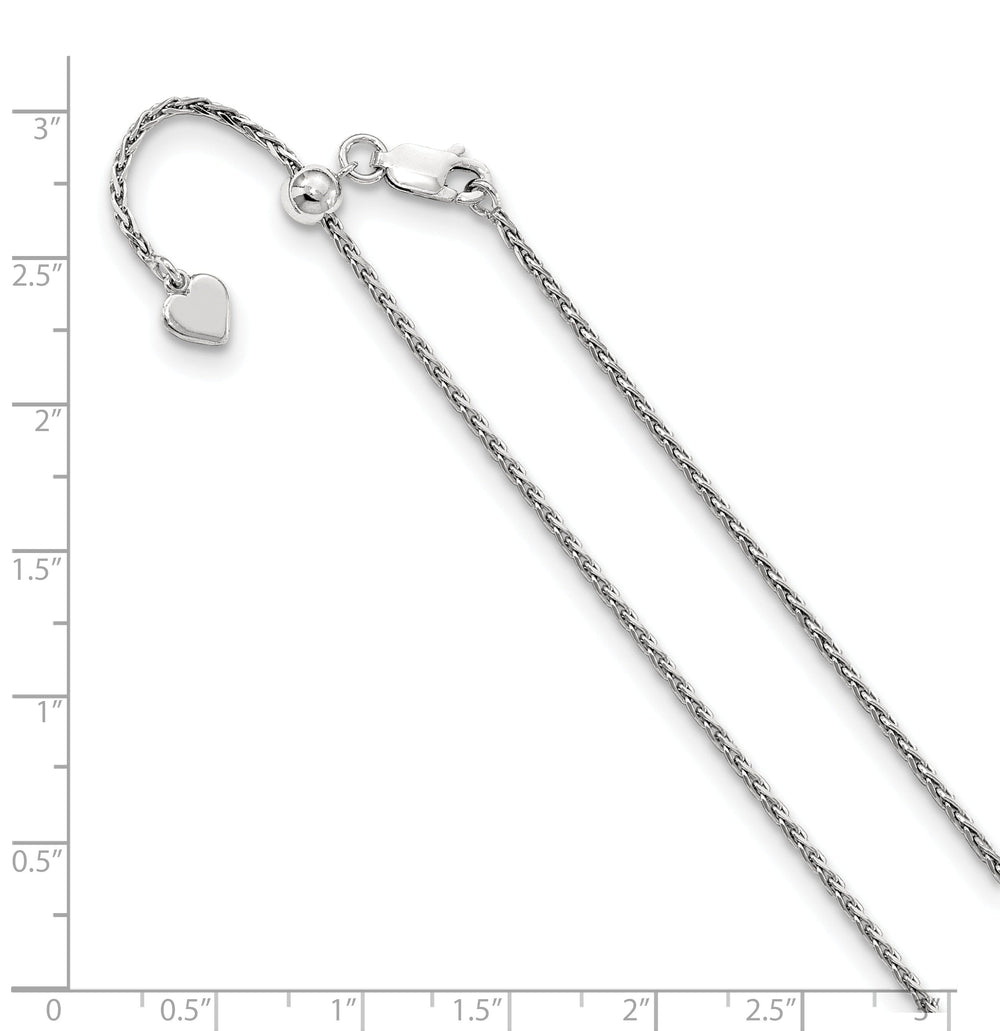 Sterling Silver 1.5 mm Adjustable Spiga Chain