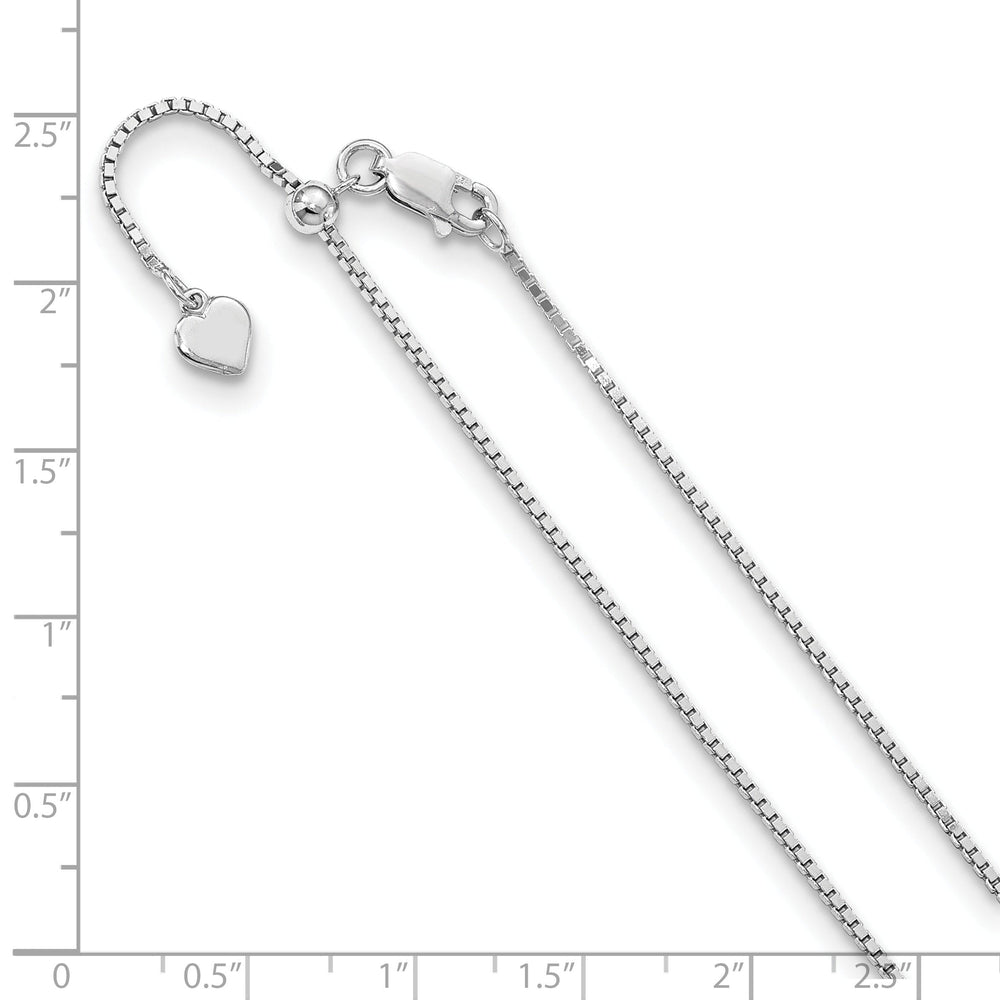 Sterling Silver 1.15 mm Adjustable Box Chain